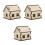 3Pièces Kit Miniature Bois Khaki Décor Puzzle Educational 5