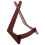 5Pièces Support Ukulélé Sol Bois Démontable Stable Décoratif Marron 2