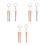 6Pièces Musicales Mini Baguettes Bois Support Décor Beige 8