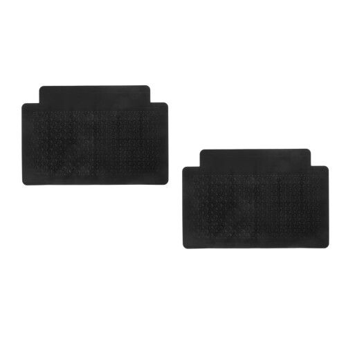 2Pièces Base Caisse Chariot Plastique Noir Compacte Résistante 2