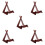 5Pièces Support Ukulélé Sol Bois Démontable Stable Décoratif Marron 5