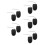 10Pièces Antivol Rétractable Câble Acier Durable Portable Noir 7