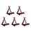 5Pièces Support Ukulélé Sol Bois Démontable Stable Décoratif Marron 10