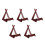 5Pièces Support Ukulélé Sol Bois Démontable Stable Décoratif Marron 9