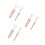 6Pièces Musicales Mini Baguettes Bois Support Décor Beige 7