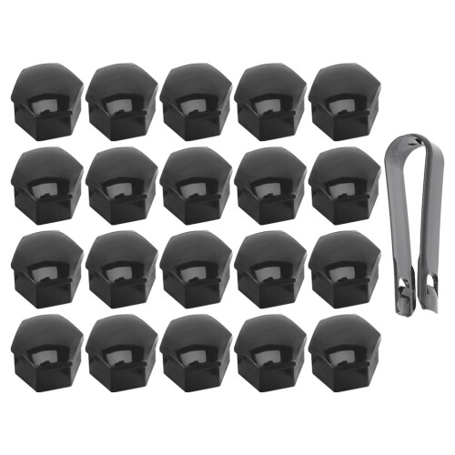 120Pièces Caches Boulons Roues Nylon Noir Accessoires Durable 2