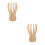 2Pièces Outils Salade Bambou Forme Ergonomique Bois 4