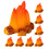 24Pièces Mini En Résine Orange Décor Et Solide 2