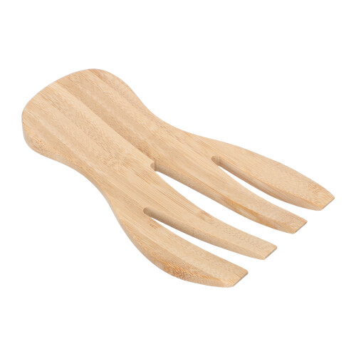 2Pièces Outils Salade Bambou Forme Ergonomique Bois 1