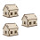 3Pièces Kit Miniature Bois Khaki Décor Puzzle Educational 9