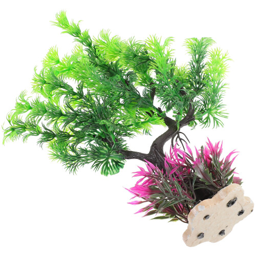 2Pièces Accessoires Aquarium Plantes Vert Durable 1