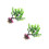 2Pièces Accessoires Aquarium Plantes Vert Durable 4