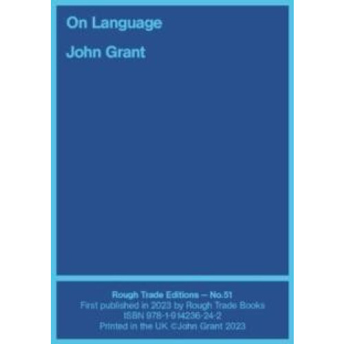 On Language John Grant and Will Burns RT51 by Will Burns Paperback Boo
