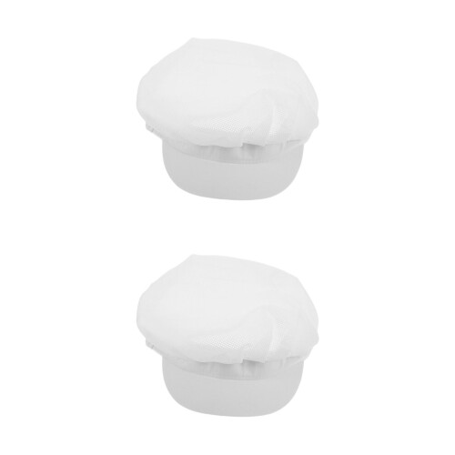 2Pièces Toque De Chef Unisexe En Polyester Coton 2