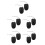 10Pièces Antivol Rétractable Câble Acier Durable Portable Noir 9
