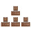 8Pièces Clôture Miniature En Bois Panier Fleurs Décor 4
