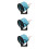 3Pièces Manomètres Automobile ABS Noir Remplacement Compatible 10