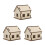 3Pièces Kit Miniature Bois Khaki Décor Puzzle Educational 7