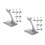 16Pièces Socle Avion Plastique Gris Support Pour Collection 4