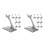 16Pièces Socle Avion Plastique Gris Support Pour Collection 7