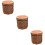3Pièces Tabourets En Bois Velours Coloré 11