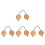 4Pièces Kashaka Beige En Bambou - Instrument Percussion Main 5