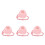 4Pièces De Voyage Hamster Rose Velours Pour Animaux 4