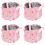 4Stk Pink Faltbarer Canvas Eimer Wasserbehälter Camping Picknick 7