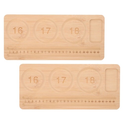 10Pièces Plateau Bois Beige DIY Rangement Perles Multi Usage 1
