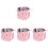 4Stk Pink Faltbarer Canvas Eimer Wasserbehälter Camping Picknick 4