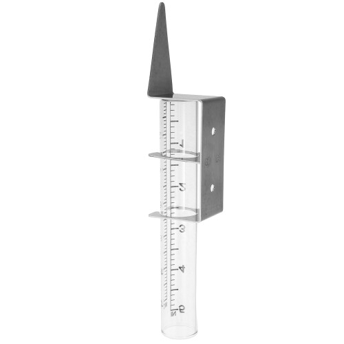 2Pièces Pluviomètre Extérieur Jardin Support Acier Durable 1