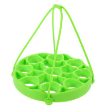 2Pcs Green Silicone Steamed Egg Rack for Steaming Eggs 9-Hole