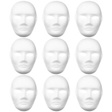 27Stk Blank Vollgesichts Papiermaske Weiß Für DIY Cosplay Und Kinder