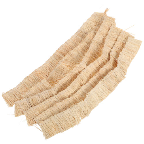 24Stk Dekoratives Künstliches Strohdach Beige Für DIY Mini Dächer 1