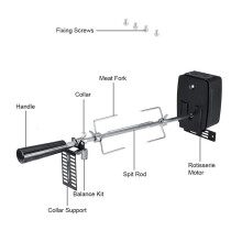 2Pièces Barbecue Portable Noir Multifonction Pour Viande