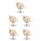 5Pièces Modèles Mini Cornes Dorées En Pour Décor Musical Précis 8