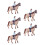 5Pièces Petits Chevaux Multicolores Figurines DIY Décor 9
