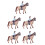 5Pièces Petits Chevaux Multicolores Figurines DIY Décor 5