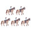 5Pièces Petits Chevaux Multicolores Figurines DIY Décor 10