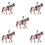 5Pièces Petits Chevaux Multicolores Figurines DIY Décor 8