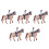 5Pièces Petits Chevaux Multicolores Figurines DIY Décor 4