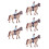 5Pièces Petits Chevaux Multicolores Figurines DIY Décor 7