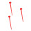 3Pièces Embouts De Calfeutrage Rouge Longue Extension Maison 5