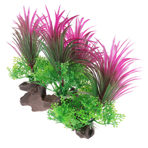 2Pièces Accessoires Décor Plantes Aquarium Colorées 1