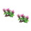 2Pièces Accessoires Décor Plantes Aquarium Colorées 3
