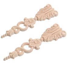8Pièces Ornements Bois Taillé Beige Pour Décor Mobilier Élégant