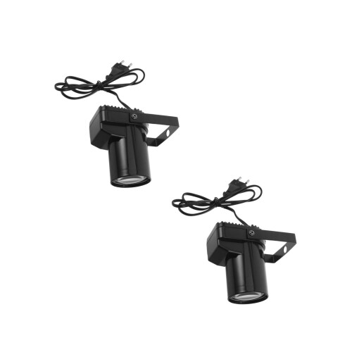 2Pièces De Scène Portable Noir, Spot LED Haute Luminosité 2