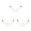 3Pièces Broches Vintage Dorées En De Zinc Pour Costume Et Pull 3