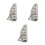 3Pièces Guerre Miniatures Bâtiments Cassés Jeu DIY Gris 3