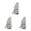 3Pièces Guerre Miniatures Bâtiments Cassés Jeu DIY Gris 5